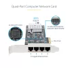 Karta sieciowa StarTech.com 4-Port 2.5Gbps NBASE-T PCIe, Intel I225-V, 4-portowa karta sieciowa, wielogigabitowa karta NIC, karta sieciowa PCI Express do serwera, stacjonarny interfejs Ethernet