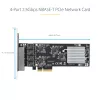 Karta sieciowa StarTech.com 4-Port 2.5Gbps NBASE-T PCIe, Intel I225-V, 4-portowa karta sieciowa, wielogigabitowa karta NIC, karta sieciowa PCI Express do serwera, stacjonarny interfejs Ethernet