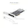 Karta sieciowa StarTech.com 4-Port 2.5Gbps NBASE-T PCIe, Intel I225-V, 4-portowa karta sieciowa, wielogigabitowa karta NIC, karta sieciowa PCI Express do serwera, stacjonarny interfejs Ethernet