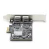 StarTech.com 2-Portowa Karta Sieciowa 2,5Gbps NBASE-T PCIe, Intel I225-V, Dwportowa Karta Sieciowa Komputera, Multi-Gigabit NIC, Karta Sieciowa Serwerowa PCI Express, Interfejs Ethernet Desktop