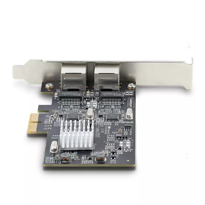 StarTech.com 2-Portowa Karta Sieciowa 2,5Gbps NBASE-T PCIe, Intel I225-V, Dwportowa Karta Sieciowa Komputera, Multi-Gigabit NIC, Karta Sieciowa Serwerowa PCI Express, Interfejs Ethernet Desktop