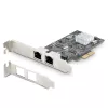 StarTech.com 2-Portowa Karta Sieciowa 2,5Gbps NBASE-T PCIe, Intel I225-V, Dwportowa Karta Sieciowa Komputera, Multi-Gigabit NIC, Karta Sieciowa Serwerowa PCI Express, Interfejs Ethernet Desktop