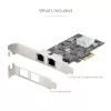 StarTech.com 2-Portowa Karta Sieciowa 2,5Gbps NBASE-T PCIe, Intel I225-V, Dwportowa Karta Sieciowa Komputera, Multi-Gigabit NIC, Karta Sieciowa Serwerowa PCI Express, Interfejs Ethernet Desktop