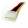 StarTech.com 12in LP4 do 2x SATA Power Y adapter kablowy, Molex (4-pin), 2 x SATA 15-pin, 0.304 m, Męski, Prosty, Prosty
