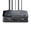 StarTech.com 2-Portowy Hybrydowy KVM Switch z wbudowanymi kablami USB-C i HDMI, 4K 60Hz, kompaktowy KVM z wbudowanymi kablami hosta USB-A/HDMI/Audio 1,8m i USB-C 1,2m, zasilany z magistrali - zdalne przełączanie przyciskiem/skoprótami klawiszowymi