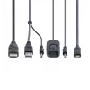 StarTech.com 2-Portowy Hybrydowy KVM Switch z wbudowanymi kablami USB-C i HDMI, 4K 60Hz, kompaktowy KVM z wbudowanymi kablami hosta USB-A/HDMI/Audio 1,8m i USB-C 1,2m, zasilany z magistrali - zdalne przełączanie przyciskiem/skoprótami klawiszowymi