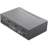 StarTech.com 2-portowy przełącznik KVM HDMI - jeden monitor 4K 60 Hz Ultra HD HDR - stacjonarny przełącznik KVM HDMI 2.0 z 2-portowym hubem USB 3.0 (5 Gb/s) i 4x USB 2.0 HID, audio - przełączanie klawiszami skrótu - TAA