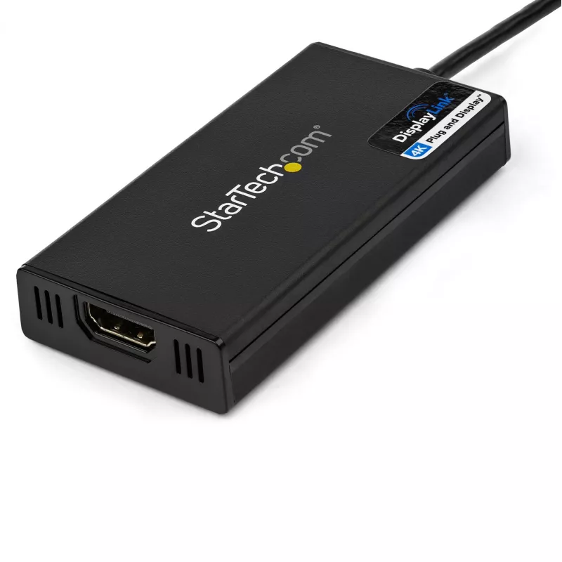 StarTech.com USB 3.0 do HDMI Adapter - 4K 30Hz Ultra HD - Certyfikat DisplayLink - USB Typ-A do HDMI Adapter Wyświetlacza Konwerter dla Monitora - Zewnętrzna Karta Wideo i Graficzna - Mac i Windows