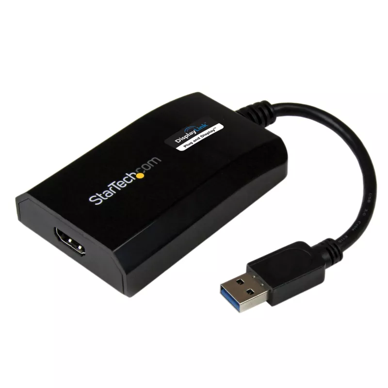 StarTech.com USB 3.0 do HDMI Adapter - Certyfikat DisplayLink - 1080p (1920x1200) - USB Typ-A do HDMI Adapter Konwerter Wyświetlacza do Monitora - Zewnętrzna Karta Wideo i Graficzna - Windows/Mac