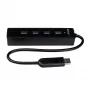 StarTech.com 4-portowy przenośny hub SuperSpeed USB 3.0 z wbudowanym kablem