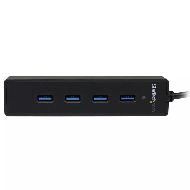 StarTech.com 4-portowy przenośny hub SuperSpeed USB 3.0 z wbudowanym kablem