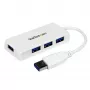 StarTech.com Przenośny 4-portowy mini hub SuperSpeed USB 3.0 - biały