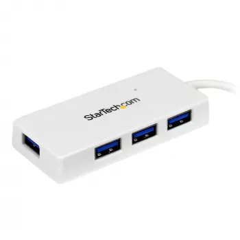 StarTech.com Przenośny 4-portowy mini hub SuperSpeed USB 3.0 - biały