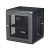 StarTech.com 4-słupkowa 12U ścienna szafa sieciowa z 1U półką, 19-calowy uchylny uchwyt serwerowy do montażu na ścianie dla sprzętu danych / AV / elektroniki / komputerowego, elastyczna wentylowana obudowa rack