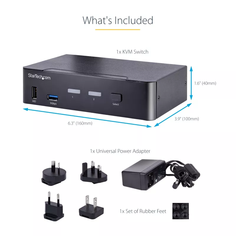 StarTech.com SV231DPUCA przełącznik KVM Czarny