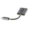 StarTech.com Rozdzielacz słuchawkowy USB-C, adapter dwóch zestawów słuchawkowych USB Type-C z wejściem mikrofonowym, adapter audio USB-C na 3,5 mm/dongle słuchawkowy, wyjście audio/aux USB-C na jack, 24-bitowy DAC