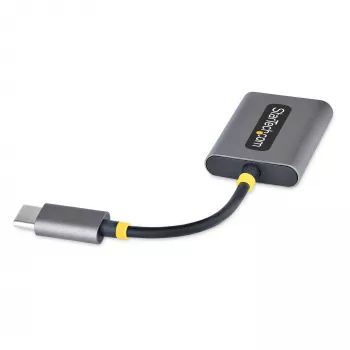 StarTech.com Rozdzielacz słuchawkowy USB-C, adapter dwóch zestawów słuchawkowych USB Type-C z wejściem mikrofonowym, adapter audio USB-C na 3,5 mm/dongle słuchawkowy, wyjście audio/aux USB-C na jack, 24-bitowy DAC