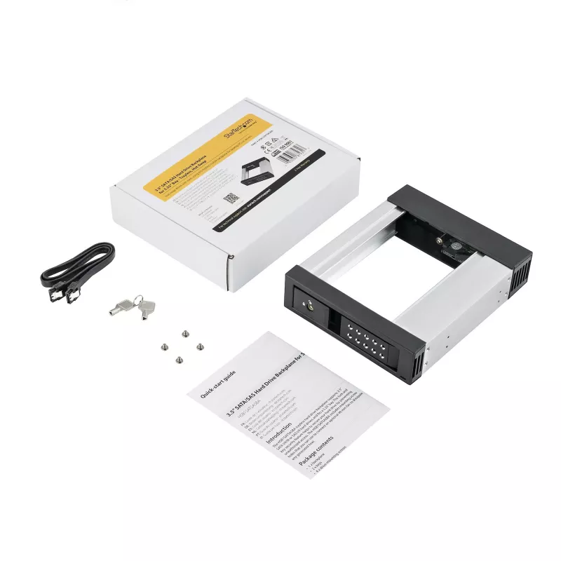 StarTech.com 5.25 na 3.5 Zatoka hot swap dla dysków twardych - Dla dysków 3.5 inch SATA/SAS - Bez tacki - Aluminium