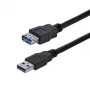 StarTech.com 1m Czarny SuperSpeed USB 3.0 Kabel przedłużający A-A – M/Ż