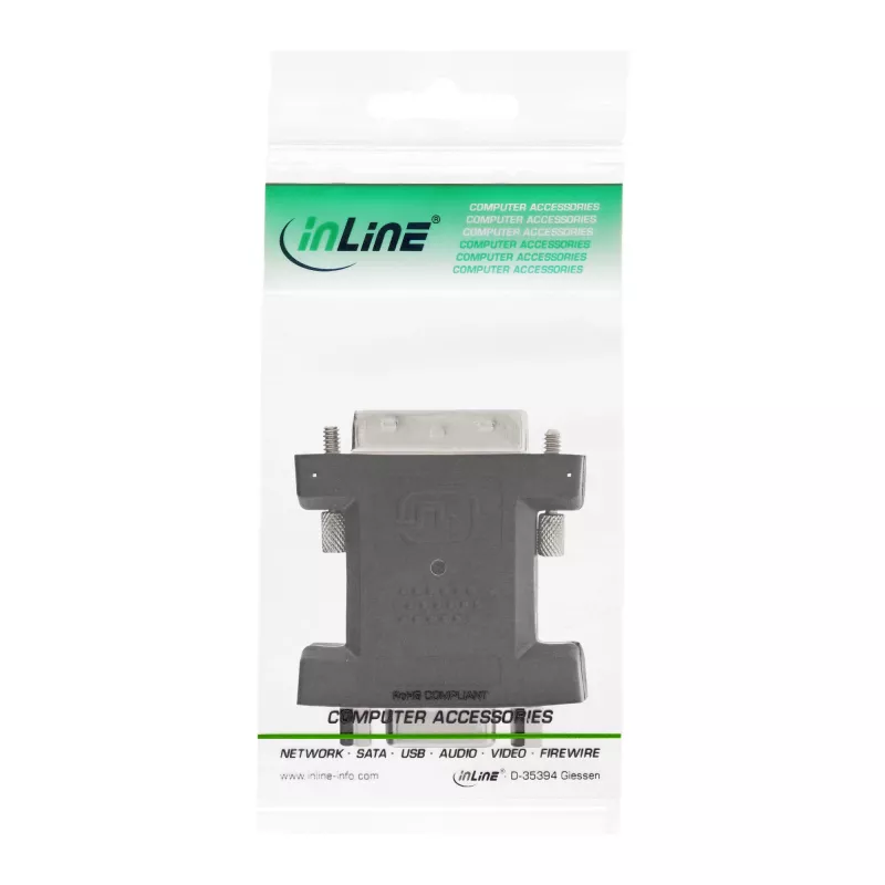 Adapter InLine DVI-A, wtyk DVI 12+5 / gniazdo VGA 15 HD / S-VGA