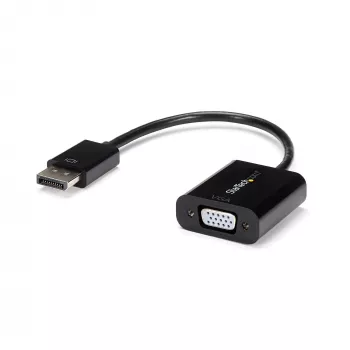 StarTech.com Adapter DisplayPort na VGA - Aktywny konwerter DP na VGA - Wideo 1080p - Źródło DP/DP++ do kabla adaptera monitora VGA - Przejściówka DP na VGA cyfrowo-analogowa - DP 1.2 na VGA