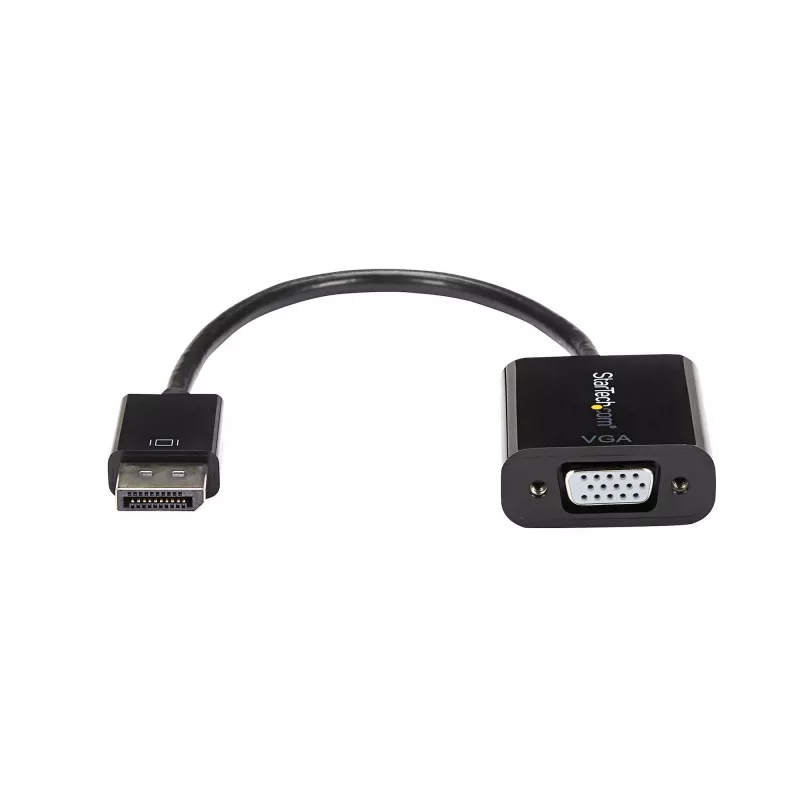 StarTech.com Adapter DisplayPort na VGA - Aktywny konwerter DP na VGA - Wideo 1080p - Źródło DP/DP++ do kabla adaptera monitora VGA - Przejściówka DP na VGA cyfrowo-analogowa - DP 1.2 na VGA