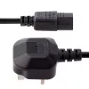 StarTech.com 3 m UK kabel zasilający do komputera, 18AWG, BS 1363 na C13, 10 A 250 V, czarny zamienny przewód zasilający AC, przewód zasilający UK / kabel do komputera, przewód do zasilacza PC, przewód zasilający do telewizora/monitora