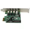 StarTech.com 4 Port PCI Express PCIe SuperSpeed USB 3.0 kontroler karta adapter z UASP - SATA Power