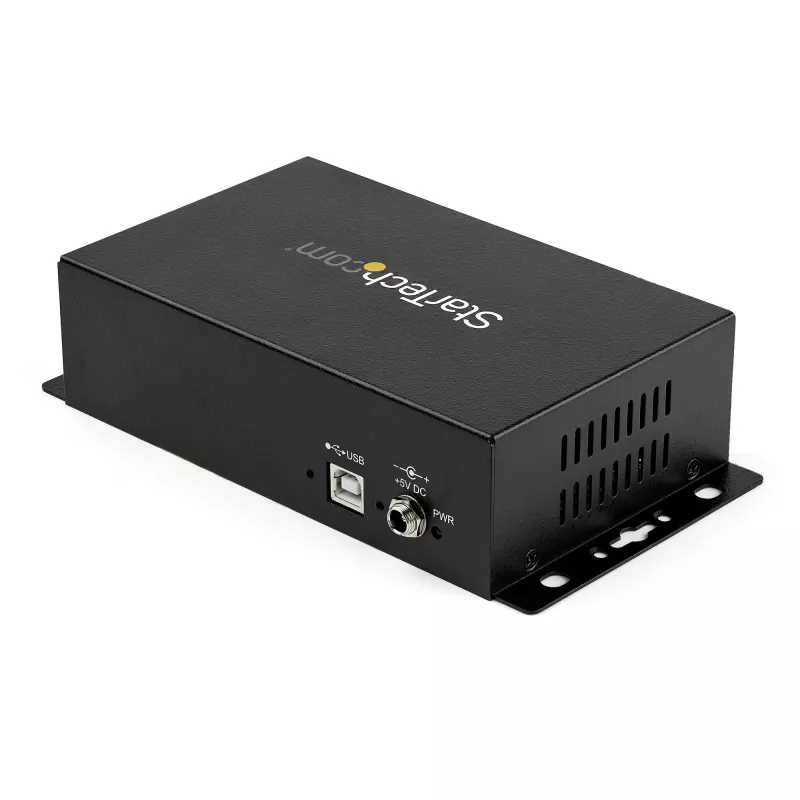 StarTech.com 8-portowy koncentrator adaptera szeregowego USB na DB9 RS232 – przemysłowy, do montażu na szynie DIN i na ścianie