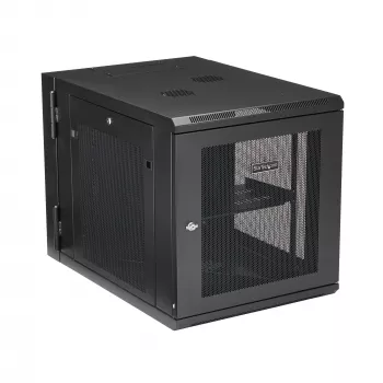 StarTech.com 4-słupkowa 12U wisząca szafa sieciowa z półką 1U, 19-calowy uchylny wiszący rack serwerowy do sprzętu danych / AV / elektroniki / komputerowego, elastyczna wentylowana obudowa rack