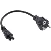 InLine kabel zasilający Typ F niemiecki / wtyczka “Myszka Miki” do notebooka czarny 1.8m