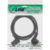 Kabel zasilający InLine, CEE 7/7 kątowy / 3-pin IEC C13 lewy kątowy, czarny, 0,5 m
