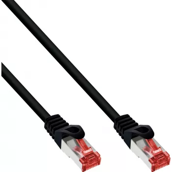 InLine Patch kabel S/FTP PiMF Cat.6 250MHz PVC miedź czarny 0.5m