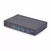 StarTech.com 4-portowy przełącznik KM z przełączaniem myszy, przełącznik USB dla klawiatury/myszy, audio 3,5 mm/USB, udostępnianie urządzeń peryferyjnych dla 4 komputerów, zgodny z TAA