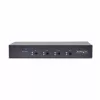 StarTech.com 4-portowy przełącznik KM z przełączaniem myszy, przełącznik USB dla klawiatury/myszy, audio 3,5 mm/USB, udostępnianie urządzeń peryferyjnych dla 4 komputerów, zgodny z TAA