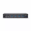StarTech.com 4-portowy przełącznik KM z przełączaniem myszy, przełącznik USB dla klawiatury/myszy, audio 3,5 mm/USB, udostępnianie urządzeń peryferyjnych dla 4 komputerów, zgodny z TAA