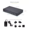 StarTech.com 4-portowy przełącznik KM z przełączaniem myszy, przełącznik USB dla klawiatury/myszy, audio 3,5 mm/USB, udostępnianie urządzeń peryferyjnych dla 4 komputerów, zgodny z TAA
