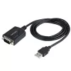 StarTech.com Kabel USB na szeregowy 3ft (1m) z zachowaniem portu COM, konwerter USB na RS232 męski DB9, adapter USB na szeregowy do PLC/drukarki/skanera, układ Prolific, Windows/Mac