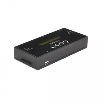 StarTech.com 1:1 samodzielny duplikator i kasowarka dysków twardych, kloner/kopiarka HDD/SSD SAS i SATA, duplikator i narzędzie do bezpiecznego czyszczenia dysków twardych, wyświetlacz LCD, zgodność z TAA