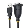 StarTech.com 3ft (1m) USB to Serial kabel, DB9 Male RS232 to USB Converter, Prolific IC, USB to Serial Adapter for PLC/Printer/Scanner/Switch, USB to COM Port Adapter, Windows/Mac