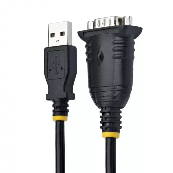 StarTech.com 3ft (1m) USB to Serial kabel, DB9 Male RS232 to USB Converter, Prolific IC, USB to Serial Adapter for PLC/Printer/Scanner/Switch, USB to COM Port Adapter, Windows/Mac