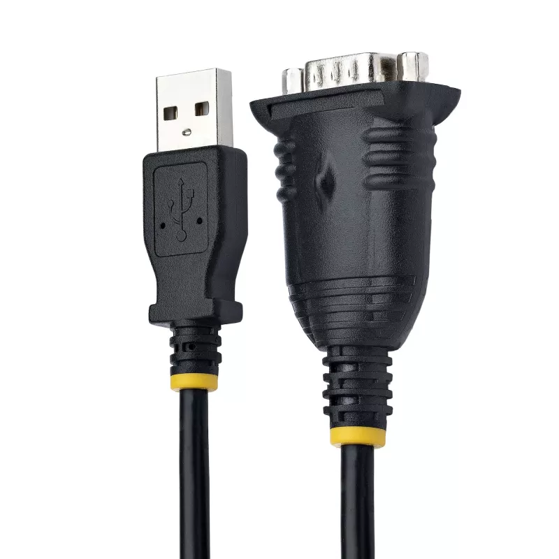 StarTech.com 3ft (1m) USB to Serial kabel, DB9 Male RS232 to USB Converter, Prolific IC, USB to Serial Adapter for PLC/Printer/Scanner/Switch, USB to COM Port Adapter, Windows/Mac