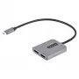 StarTech.com USB-C do Dual HDMI MST HUB - Podwójne HDMI 4K 60Hz - Adapter USB typu C do wielu monitorów dla laptopa z kablem 30 cm - Hub DP 1.4 Multi-Stream Transport - Rozgałęźnik USB-C na HDMI