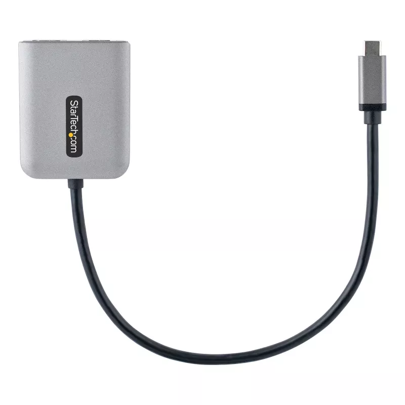StarTech.com USB-C do Dual HDMI MST HUB - Podwójne HDMI 4K 60Hz - Adapter USB typu C do wielu monitorów dla laptopa z kablem 30 cm - Hub DP 1.4 Multi-Stream Transport - Rozgałęźnik USB-C na HDMI