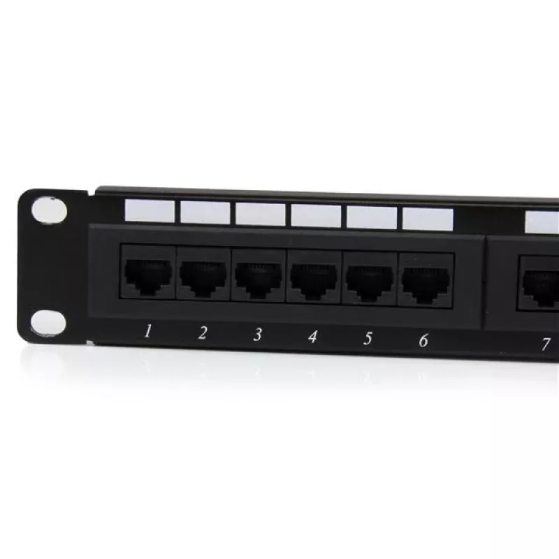 StarTech.com 24-portowy 1U panel krosowy Cat 6 110 do montażu w szafie rack, RJ-45, montaż w szafie rack, 1U, czarny, RoHS, CE, ETl, UL