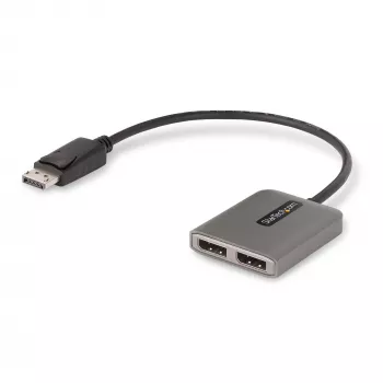 StarTech.com 2-Port DisplayPort MST Hub, Dual 4K 60Hz, DP to 2x DisplayPort Monitor Adapter, DP 1.4 Multi-Monitor Video Adapter, 1ft (30cm) Built-in kabel, USB Powered, Windows Only