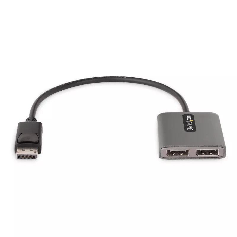 StarTech.com 2-Port DisplayPort MST Hub, Dual 4K 60Hz, DP to 2x DisplayPort Monitor Adapter, DP 1.4 Multi-Monitor Video Adapter, 1ft (30cm) Built-in kabel, USB Powered, Windows Only