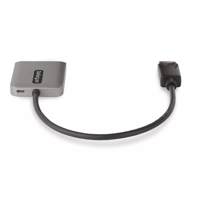 StarTech.com 2-Port DisplayPort MST Hub, Dual 4K 60Hz, DP to 2x DisplayPort Monitor Adapter, DP 1.4 Multi-Monitor Video Adapter, 1ft (30cm) Built-in kabel, USB Powered, Windows Only
