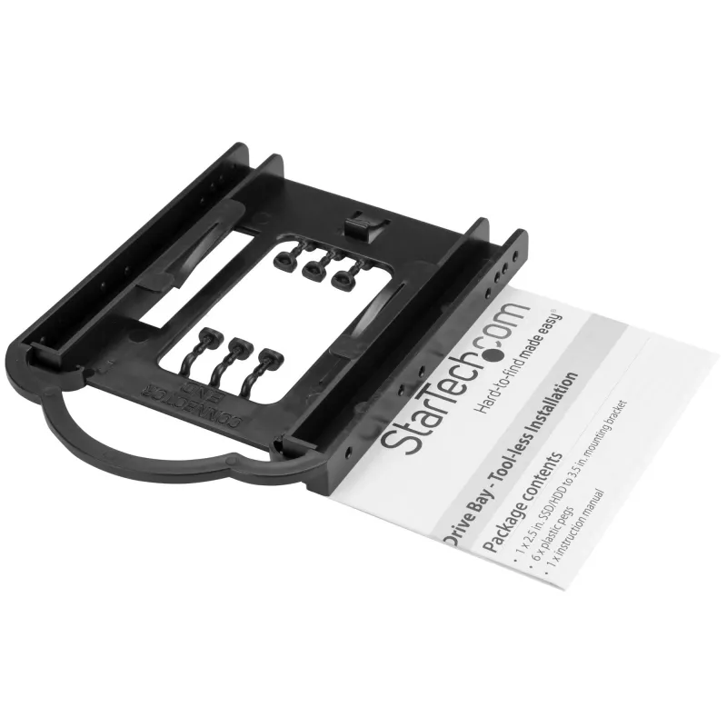 Uchwyt montażowy StarTech.com do dysków SSD/HDD 2,5 cala w zatoce 3,5 cala – instalacja beznarzędziowa
