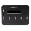 StarTech.com Samodzielny duplikator i kasownik od 1 do 5 dysków USB, kopiarka wielu dysków flash USB, kopiowanie systemowe i plikowe oraz całych dysków z prędkością 1,5 GB/min, pojedyncze i 3-przebiegowe kasowanie, Wyświetlacz LCD - TAA